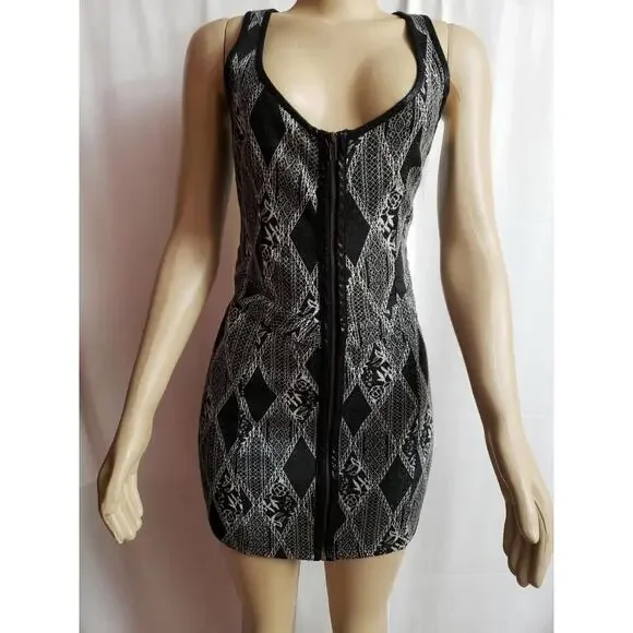 Ladakh Sexy Cutout Sleeveless Zipper Up Scoop Neck Sheath Dress Women Size S - Picture 3 of 3